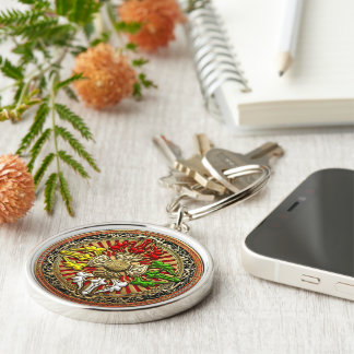 [500] Tibetan Double Dorje Mandala Keychain