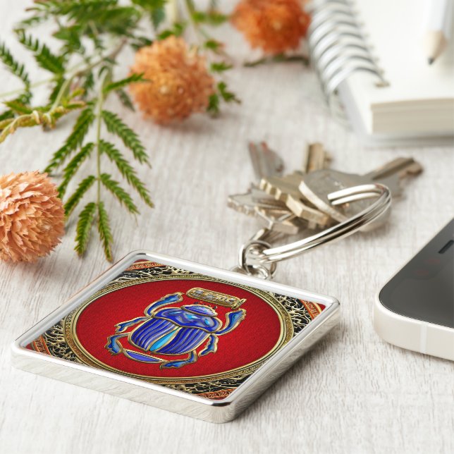 [500] Treasure Trove: Ancient Egyptian Scarab Keychain (Side)