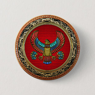 [500] Treasure Trove: Egyptian Falcon 2 Inch Round Button