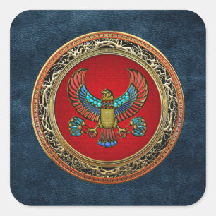 [500] Treasure Trove: Egyptian Falcon Square Sticker