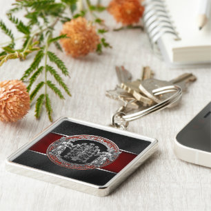 [500] Two Silver Ninurtas with Tree of Life Keychain