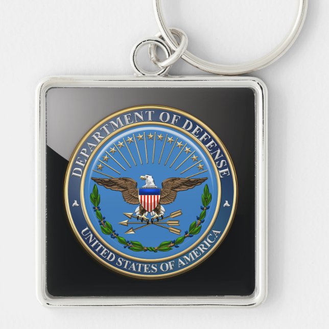 [500] U.S. Department of Defence (DOD) Emblem [3D] Keychain (Front)