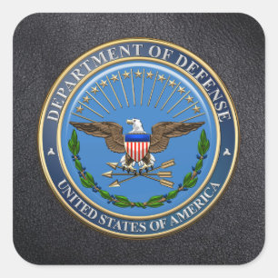 [500] U.S. Department of Defence (DOD) Emblem [3D] Square Sticker