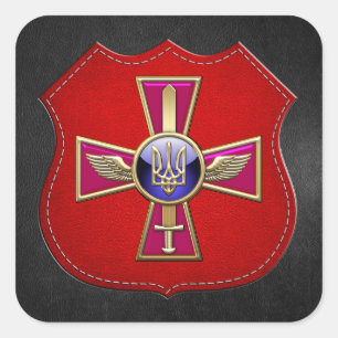 [500] Ukrainian Air Force Emblem Square Sticker