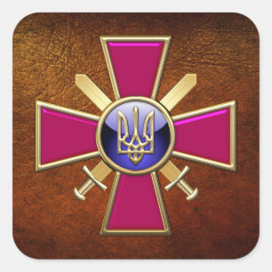 [500] Ukrainian Ground Forces Emblem Square Sticker