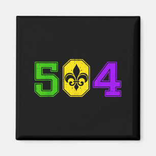 504 Mardi Gras New Orleans Louisiana Carnival Men  Magnet