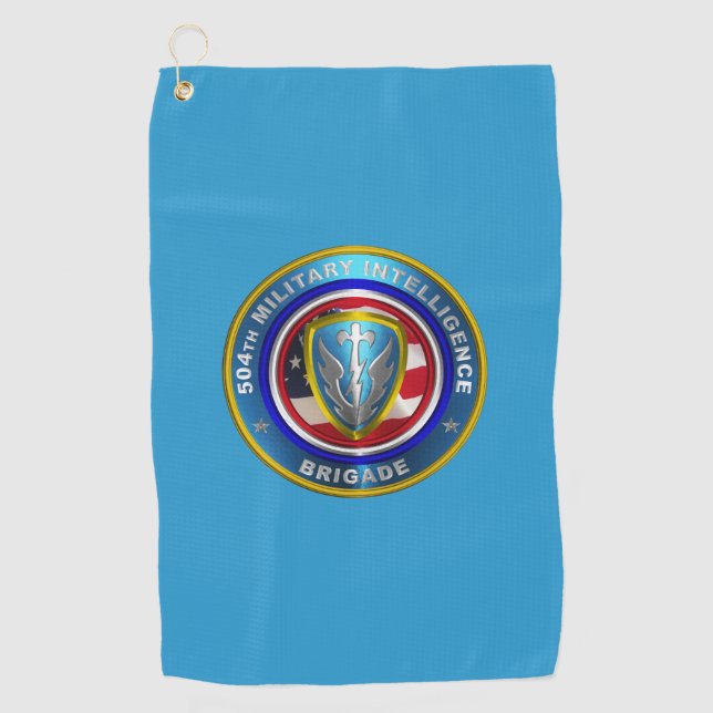 504th Military Intelligence Brigade Golf Towel (Front)