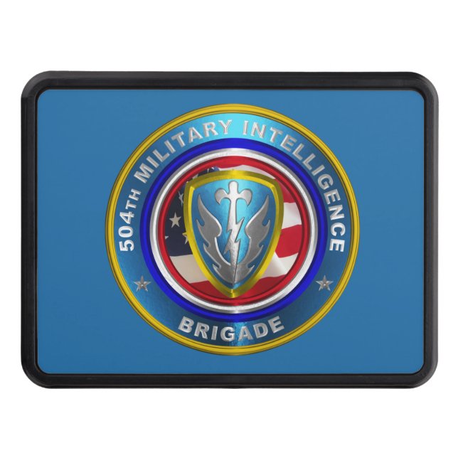 504th Military Intelligence Brigade Trailer Hitch Cover (Front)