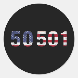 50501 Protest  Classic Round Sticker