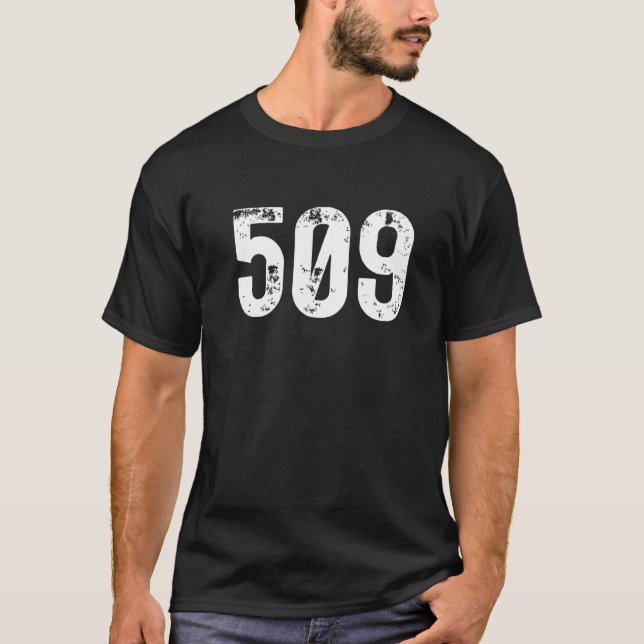 509 Area Code Spokane WA Mobile Telephone Area Cod T-Shirt (Front)