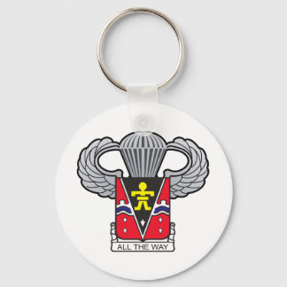 509th Airborne Crest with Airborne Wings Keychain