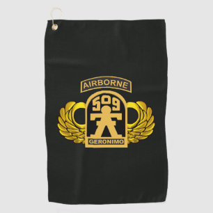 509th Parachute Infantry Regiment GERONIMO  Golf Towel