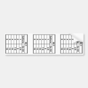 50:1 Oil Mix Decal