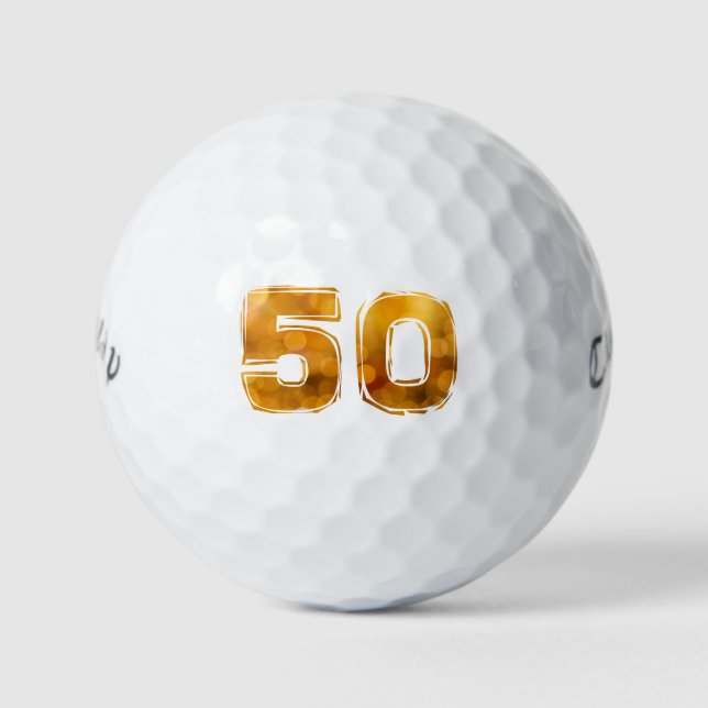 50. 50 birthday golf balls (Front)