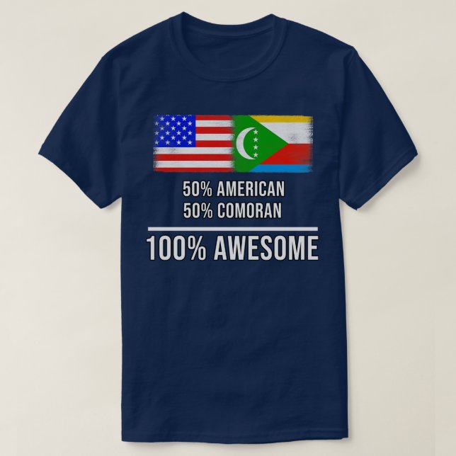 50 American 50 Comoran 100 Awesome Gift for Comora T-Shirt (Design Front)