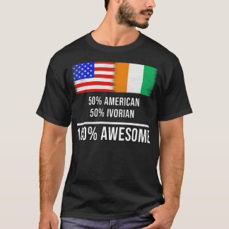 50 American 50 Ivorian 100 Awesome Gift for Ivoria T-Shirt
