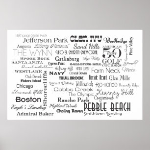 50 Americas Best Golf Courses Poster