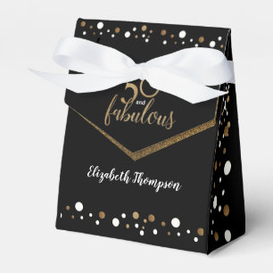50 and fabulous 50th Birthday box Gold Confetti