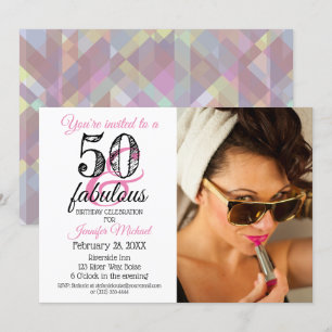 50 and Fabulous 50th Birthday Invitation