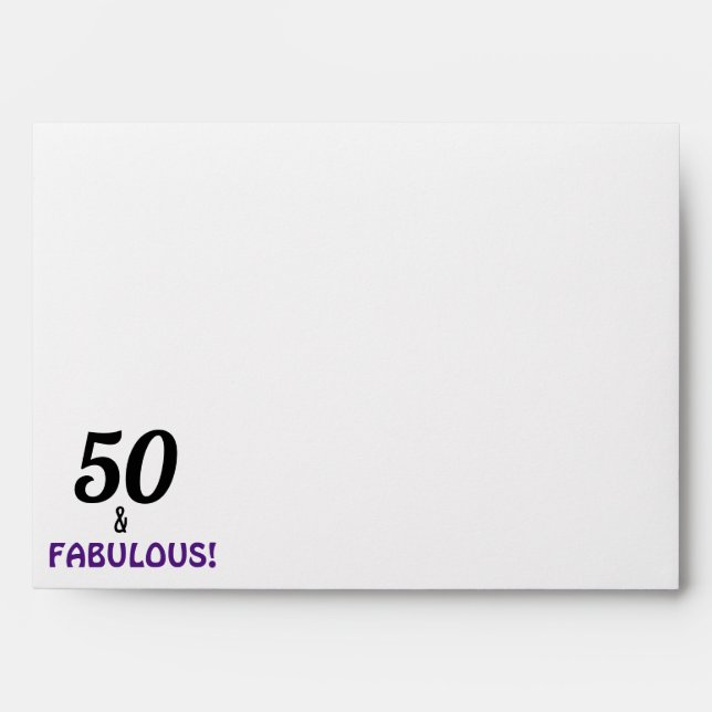 50 and Fabulous 50th Birthday Invitation Envelope (Front)