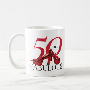 50 and Fabulous 50th Birthday Novelty Coffee Mug