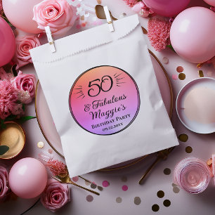 50 and Fabulous 50th Birthday Party  Favour Bag