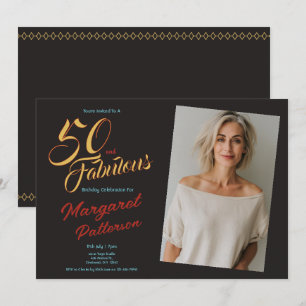 50 and Fabulous 50th Birthday Party Invitation