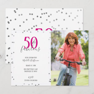 50 and Fabulous 50th Birthday Party Invitations