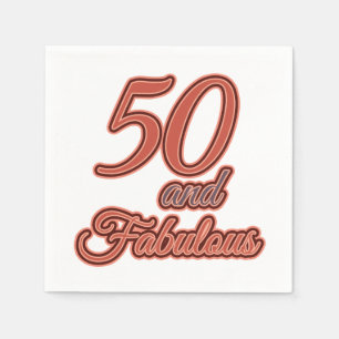 50 and Fabulous 50th Birthday Party Napkin