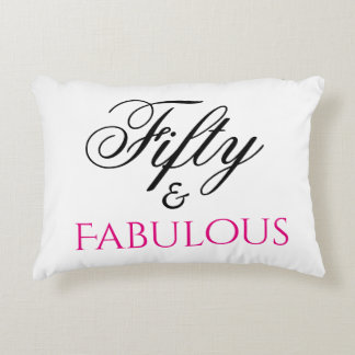 50 and Fabulous 50th Birthday Pillow