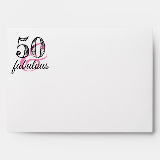 50 and fabulous 50th Custom Envelope (Front)