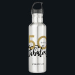 50 and fabulous birthday  710 ml water bottle<br><div class="desc">Celebrate your special birthday in style with this black and gold effect 50 and fabulous birthday mug. Part of a collection.</div>