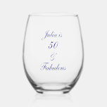 50 And Fabulous Birthday Blue Elegant Gift Favour<br><div class="desc">Designed with simple and elegant personalized text template for custom name & age,  this is perfect for the 50th birthday celebrations or you may edit the age as you need!</div>