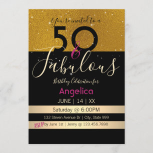 50 and Fabulous Birthday Celebration Card