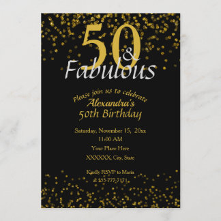 50 and Fabulous Birthday Invitation