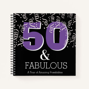 50 and Fabulous Birthday Notebook
