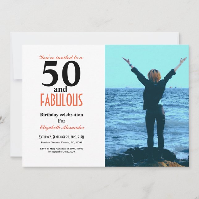 50 and fabulous birthday party (Front)