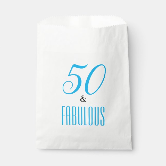 50 And Fabulous Birthday Party Favour Bag (Front)