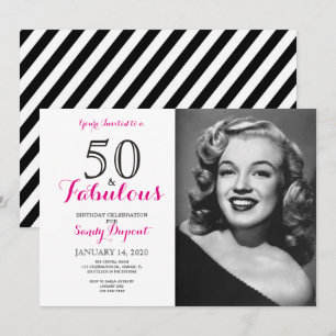 50 and Fabulous Birthday Party Invitation
