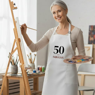50 and Fabulous Birthday Party Long Apron