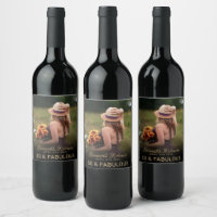 50 and fabulous birthday party monogram name wine 