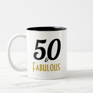 50 and Fabulous Birthday Party Mug