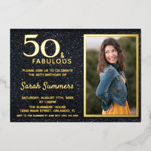 50 and Fabulous Black Gold Birthday