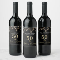 50 and Fabulous Black with String Lights