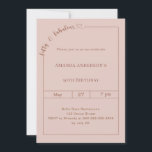 50 and fabulous blush pink birthday invitation<br><div class="desc">Celebrate a milestone in style with this elegant 50 & Fabulous birthday invitation in dusty blush pink. Designed for a sophisticated and memorable celebration, this invitation features a clean, modern layout with a delicate script detail and subtle heart accent for a feminine and timeless touch. Perfect for women celebrating their...</div>