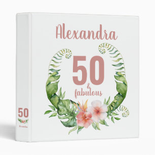 50 and fabulous blush pink Photo 3 Ring Binder