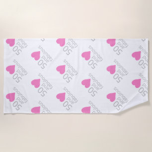 50 and fabulous cute pink  beach towel