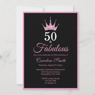 50 and Fabulous Fiftieth Birthday Invitation