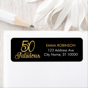 "50 and Fabulous" Fiftieth Birthday Party Address