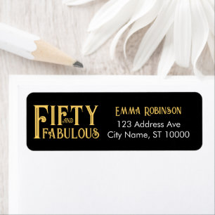 "50 and Fabulous" Fiftieth Birthday Party Address